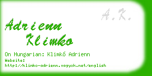 adrienn klimko business card