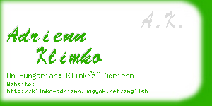 adrienn klimko business card